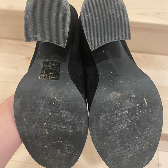 Sol Sana Heeled Velvet Black Mules - Picture 3 of 5